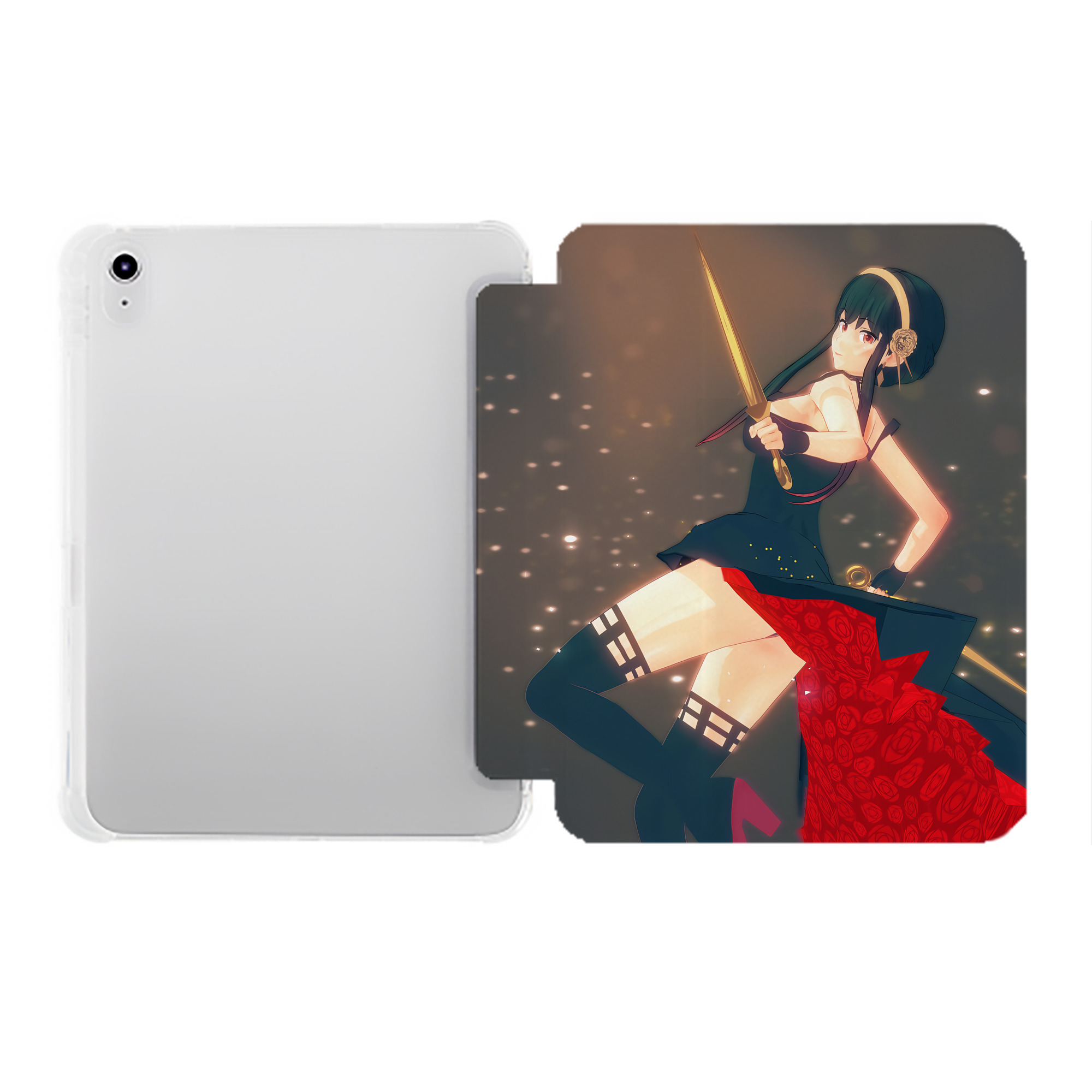 （画像用） SPY×FAMILY间谍家家酒 IPad ケース ペン収納付き 三つ折りスタンド PUレザー×シリコン 対応機種9.5/10.5/10.9インチ